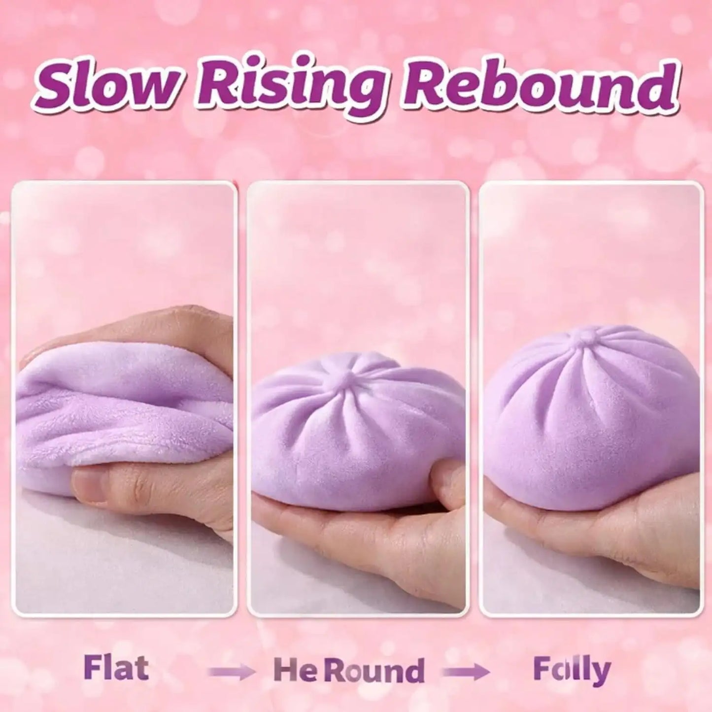 @Soft Maltose Dumpling Squishy: Transparent Colorful Squeeze Toy, ASMR Stress Relief Ball, Sensory Fidget Toy for Kids Adults