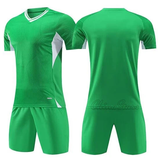 Custom Men Soccer Uniforms For Team Short Sleeve Kits Kids Boys Football Jerseys Sets Quick Dry Sports Shirts Suit Tracksuits