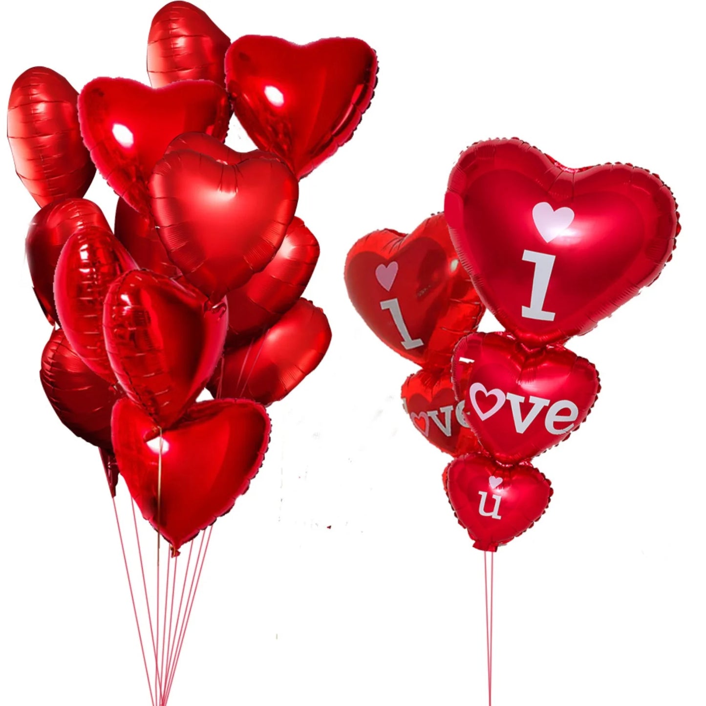 I Love You Balloons Helium Supported Love Balloons - Valentines Day Decorations and Gift Idea for Wedding Birthday Decorations