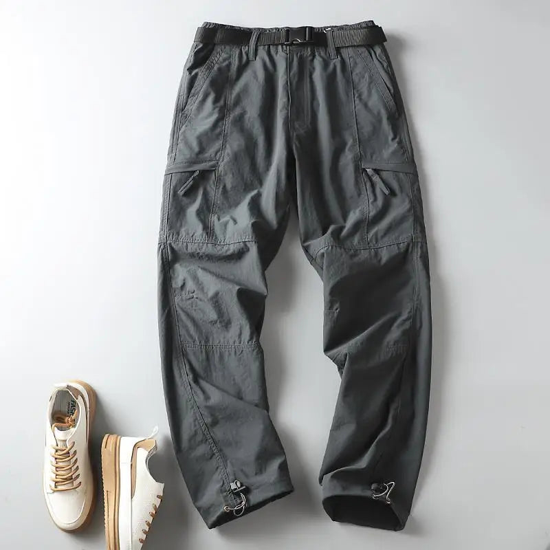Outdoor Workwear Pants Men's Loose Fce Lined Thi Soft ell Hiking Pants Windproof Waterproof Polyester Fiber Straight Leg