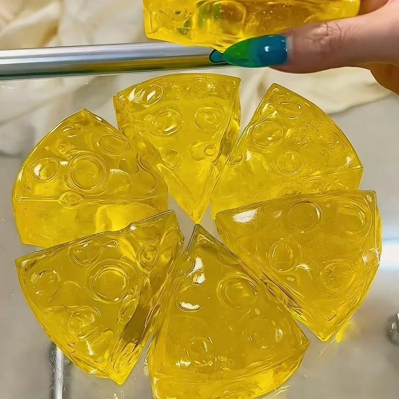 Squishy Honey Cheese Square Squeeze Toys Super Soft Mochi Cheese Fidgets Toys Funny Anti-stress Sensory Toy for Adults Gifts