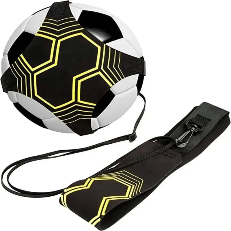Football Kick Trainer Soccer Training Aids Hands Free Throw Sole Practice Equipment for Kids with Adjustable Belt Elastic Rope..