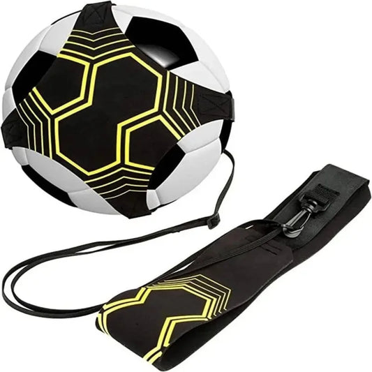 Football Kick Trainer Soccer Training Aids Hands Free Throw Sole Practice Equipment for Kids with Adjustable Belt Elastic Rope..