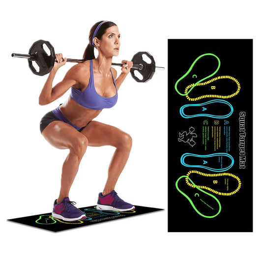 PU Squat Mat Exercise Kneeling Mat Multifunction Squat Step Position Mat 3 Positions Knee Pushups Pad for Workout Fitness