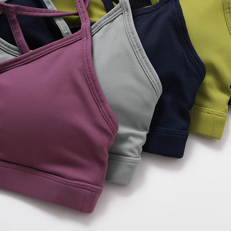 Workout Sports Bra Women High Support Sports Top Push Up Yoga Bra Gym Crop Top Fitness Underwear Running Brassiere Sportswear