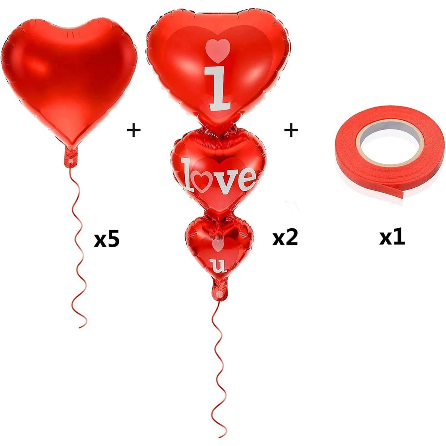 I Love You Balloons Helium Supported Love Balloons - Valentines Day Decorations and Gift Idea for Wedding Birthday Decorations