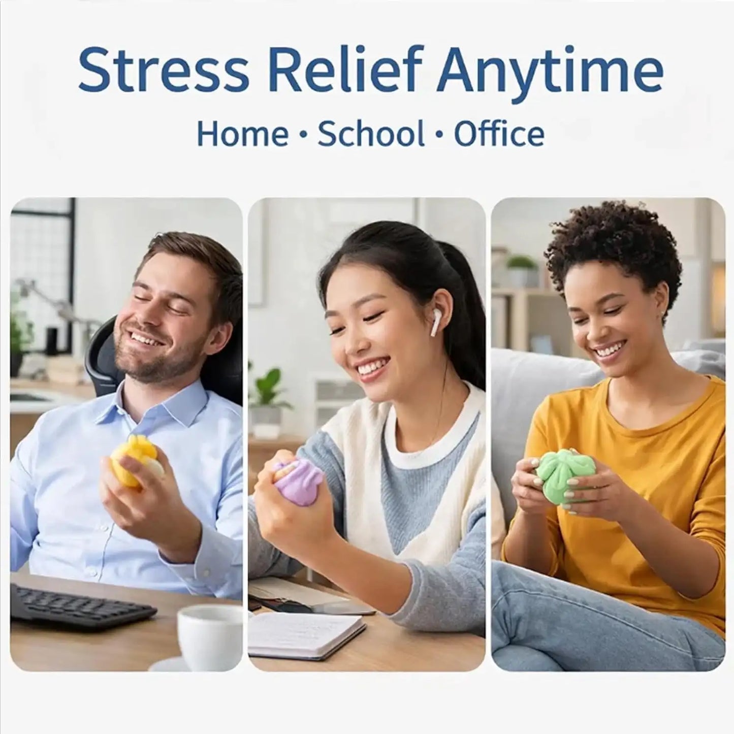 @Soft Maltose Dumpling Squishy: Transparent Colorful Squeeze Toy, ASMR Stress Relief Ball, Sensory Fidget Toy for Kids Adults