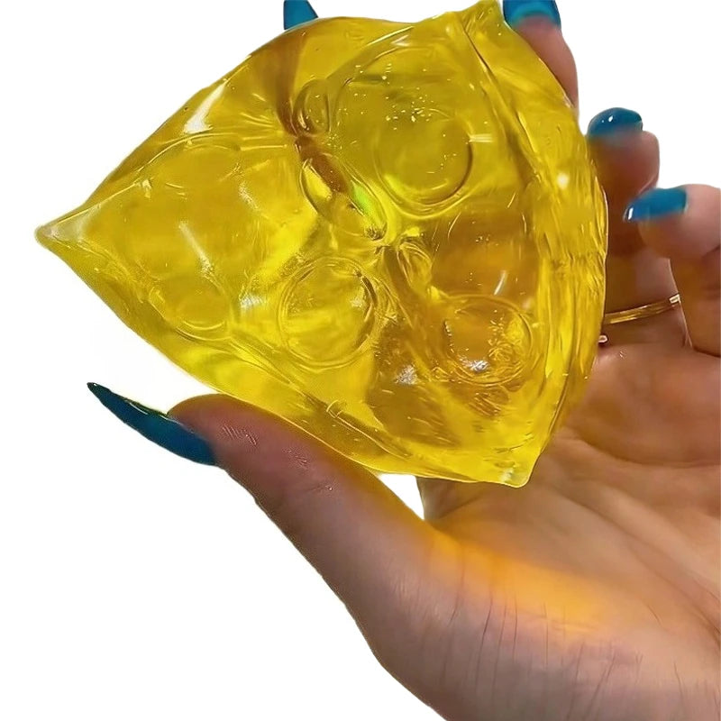 Squishy Honey Cheese Square Squeeze Toys Super Soft Mochi Cheese Fidgets Toys Funny Anti-stress Sensory Toy for Adults Gifts