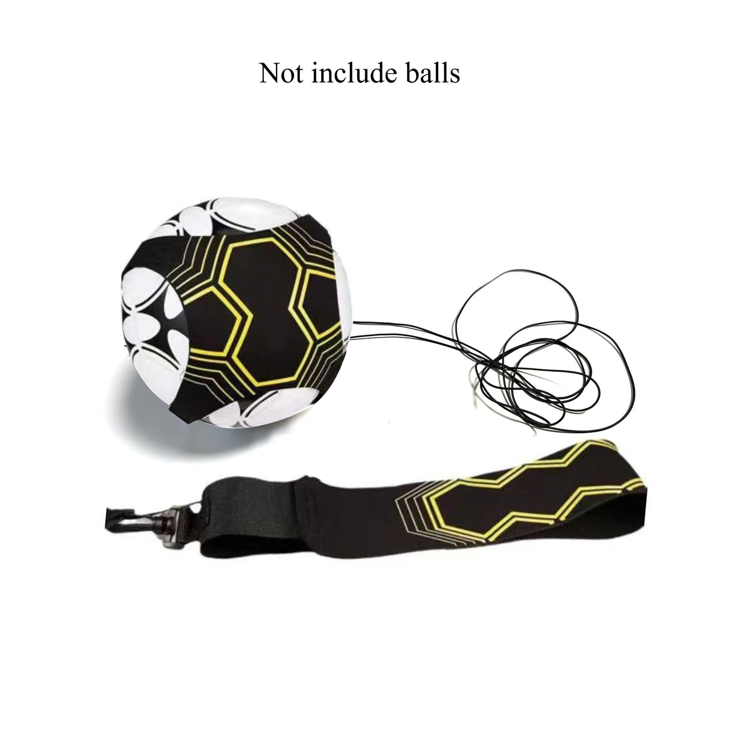 Football Kick Trainer Soccer Training Aids Hands Free Throw Sole Practice Equipment for Kids with Adjustable Belt Elastic Rope..