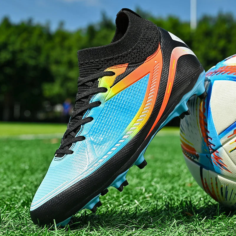 Mens Soccer Shoes TF/FG High Ankle Football Boots Kids Women Outdoor Sports Shoes Multicolor Training Match Athletic Sneakers