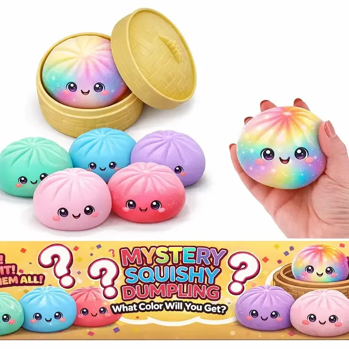 @Soft Maltose Dumpling Squishy: Transparent Colorful Squeeze Toy, ASMR Stress Relief Ball, Sensory Fidget Toy for Kids Adults