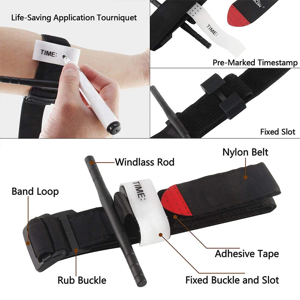 Outdoor EMT Tourniquet Nylon Storage Box Simple Medical Equipment Supplies Accessory Molle Survival Kit Gear Tool Bag