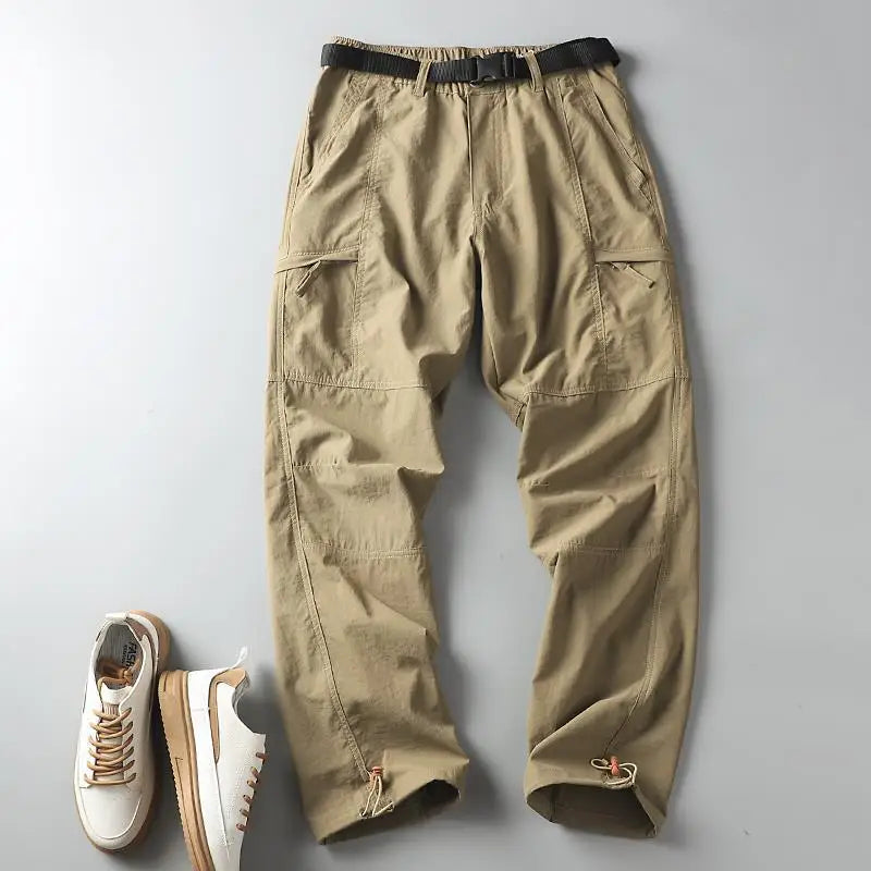 Outdoor Workwear Pants Men's Loose Fce Lined Thi Soft ell Hiking Pants Windproof Waterproof Polyester Fiber Straight Leg
