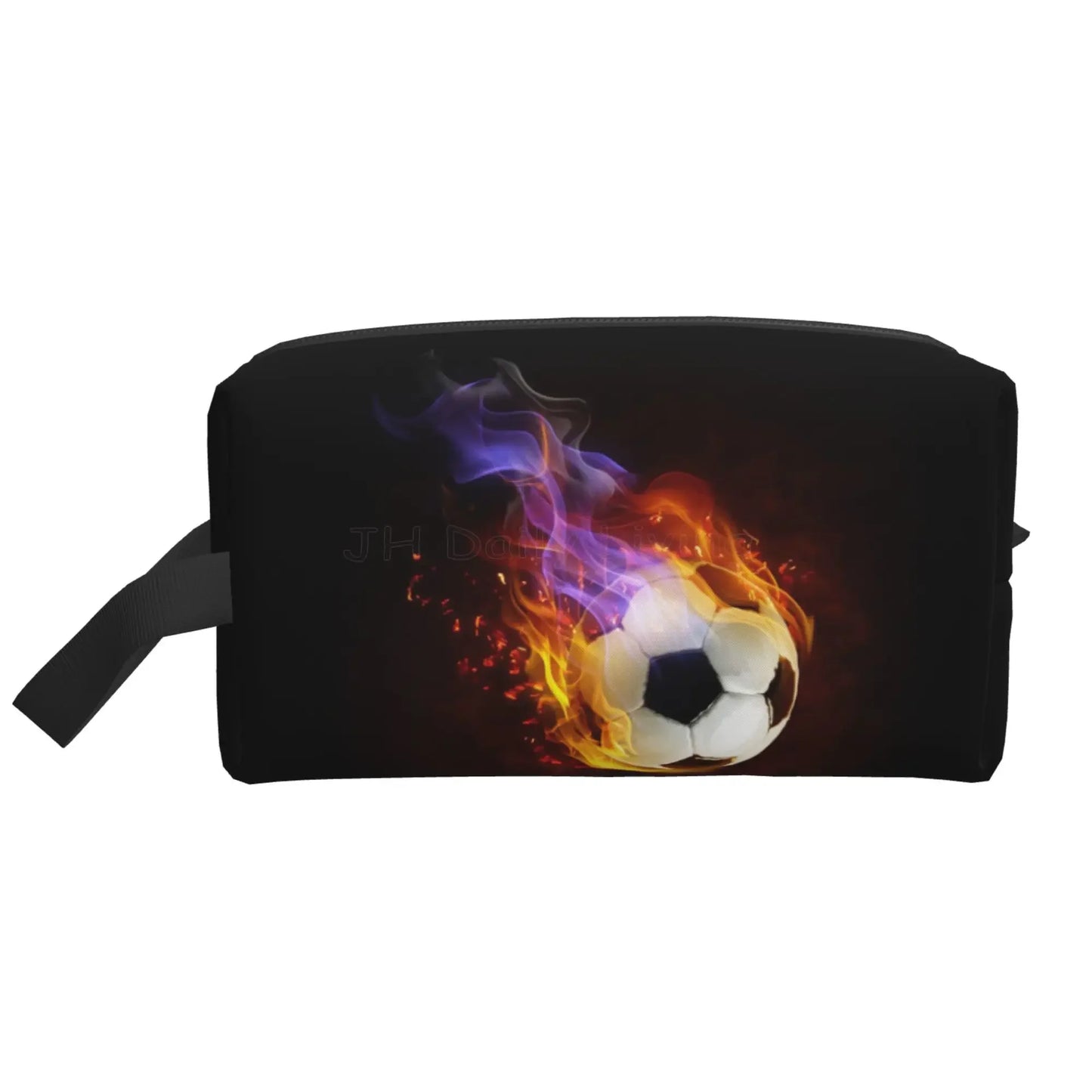 Soccer Football Ball Art Pattern Storage Bags for Men Women Portable Makeup Cosmetic Bag Large Capacity Travel Storage Organizer