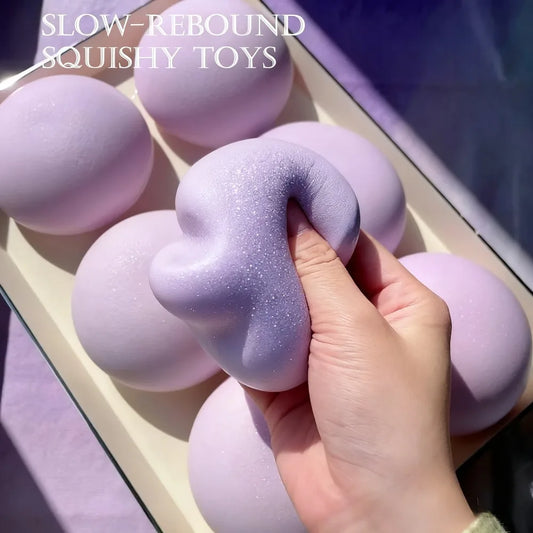Squishy Simulated Bread Squeeze Toy Soft Stress Relief Slow Rising Sensory Fidget for Anxiety ADHD Autism Gifts for Kids Adults