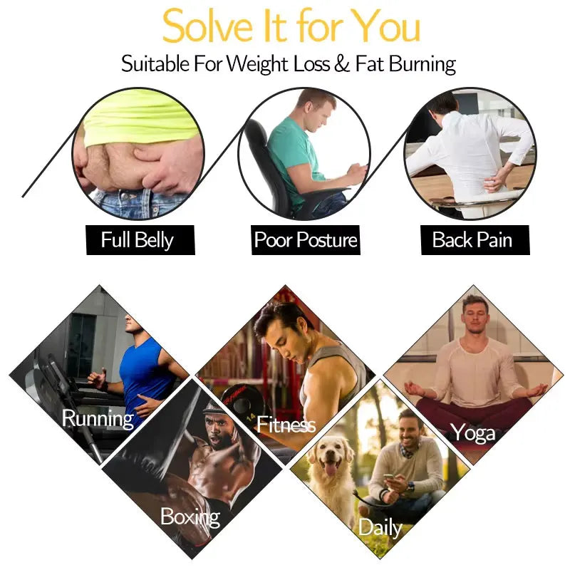 Men Body Shaper Waist Trainer Sweat Vest Compression Shirt Weight Loss Slimming Shapewear Workout Tank Tops Fitness