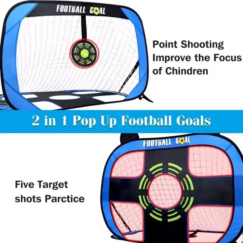 Soccer Goal Portable Kids Soccer Net for Backyard Training Folding Indoor Outdoor Goals Youth Games Sports Play Gift for Boys