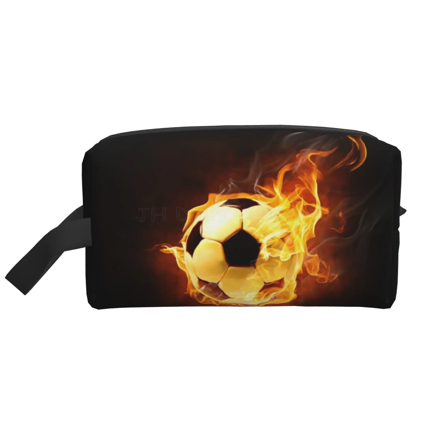 Soccer Football Ball Art Pattern Storage Bags for Men Women Portable Makeup Cosmetic Bag Large Capacity Travel Storage Organizer