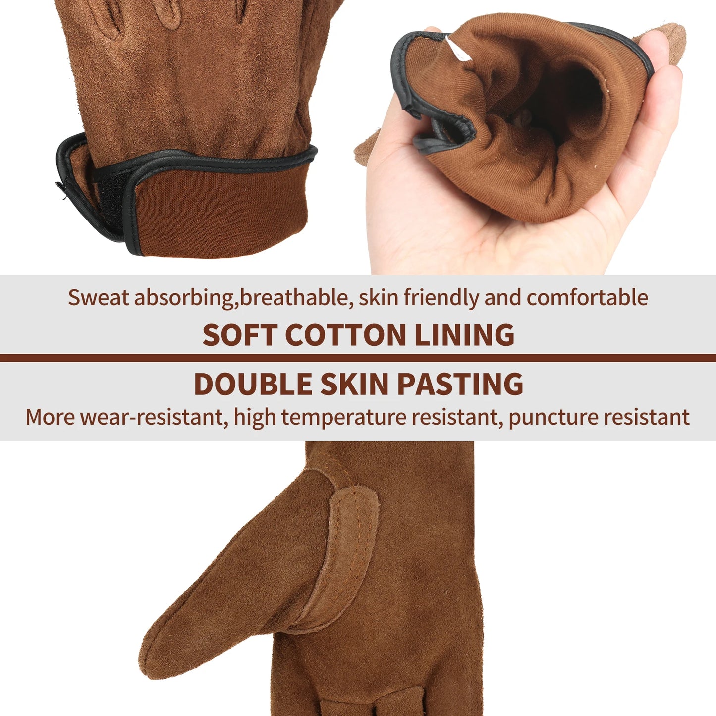 Work Gloves for Men, Work Gloves Men Heavy Duty ,Firm Grip Work Gloves,Puncture Resistant,guantes de trabajo para hombre