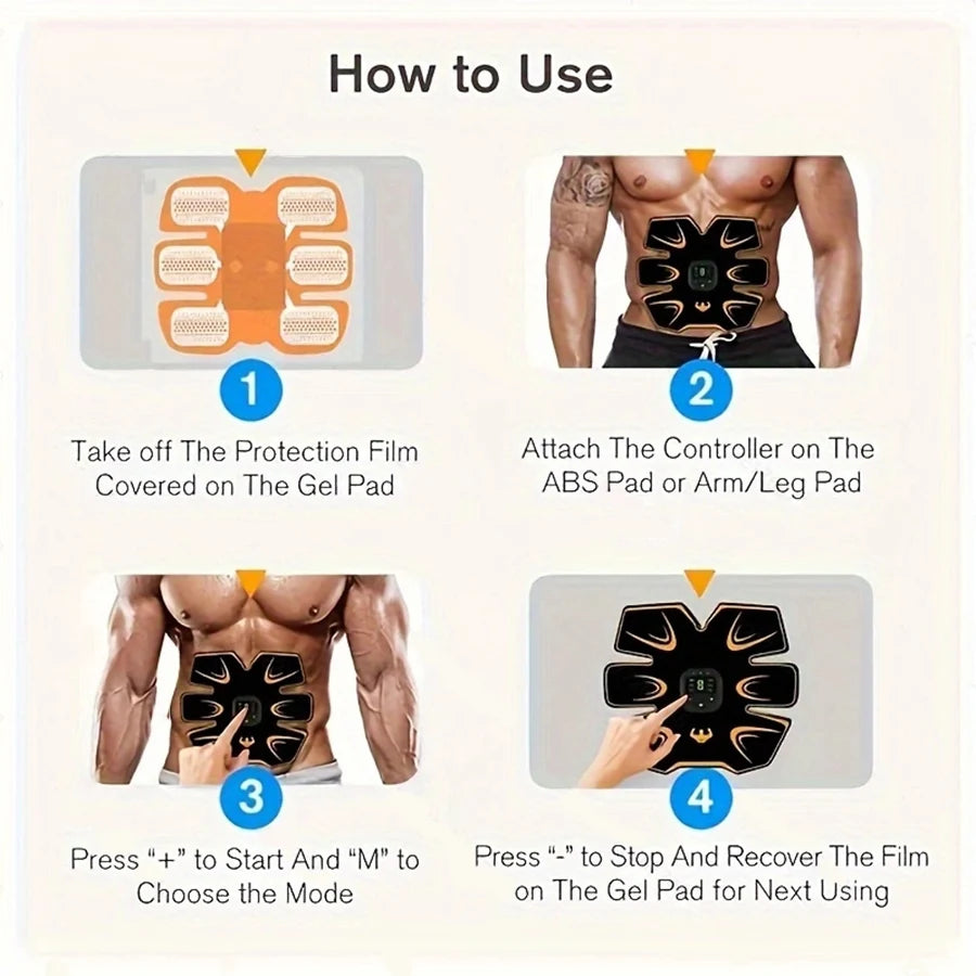 Abs Stimulator, Abdominal Toning Workout for Abdomen/Arm/Leg,Workout Equipment for Men Women ﻿