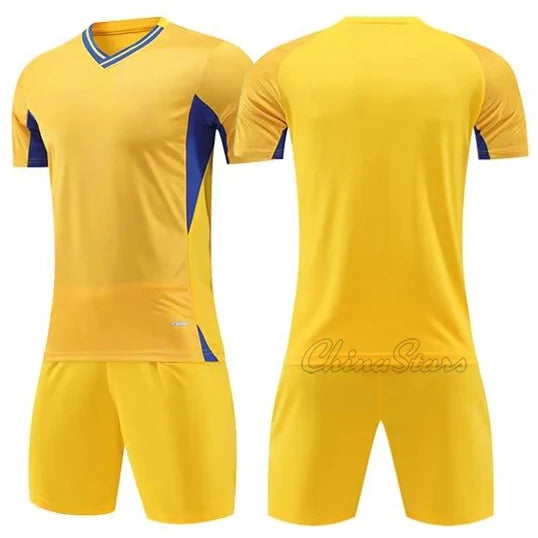 Custom Men Soccer Uniforms For Team Short Sleeve Kits Kids Boys Football Jerseys Sets Quick Dry Sports Shirts Suit Tracksuits