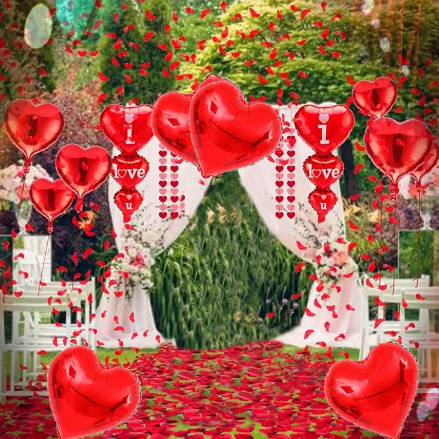 I Love You Balloons Helium Supported Love Balloons - Valentines Day Decorations and Gift Idea for Wedding Birthday Decorations