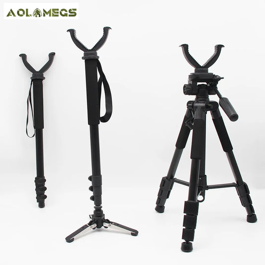 3 Types Outdoor Hunting Shooting Holder Portable Threelegged Bracket Aluminum Telescopic Shooting Head Rack Equipment