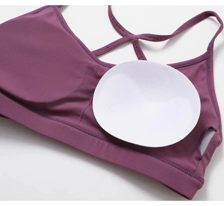 Workout Sports Bra Women High Support Sports Top Push Up Yoga Bra Gym Crop Top Fitness Underwear Running Brassiere Sportswear