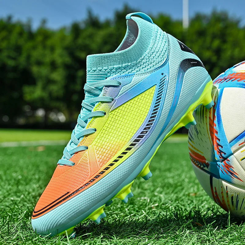 Mens Soccer Shoes TF/FG High Ankle Football Boots Kids Women Outdoor Sports Shoes Multicolor Training Match Athletic Sneakers