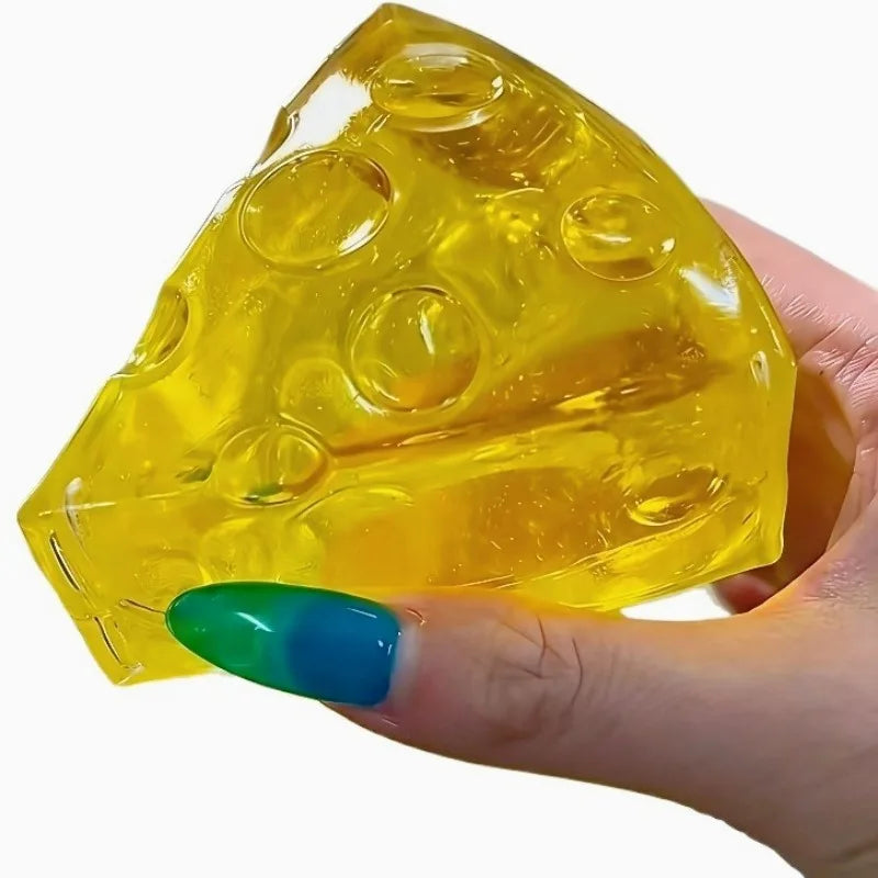 Squishy Honey Cheese Square Squeeze Toys Super Soft Mochi Cheese Fidgets Toys Funny Anti-stress Sensory Toy for Adults Gifts