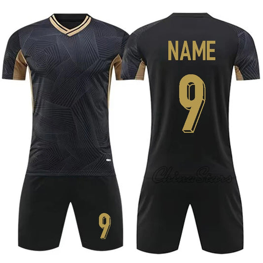 Custom Men Soccer Uniforms For Team Short Sleeve Kits Kids Boys Football Jerseys Sets Quick Dry Sports Shirts Suit Tracksuits