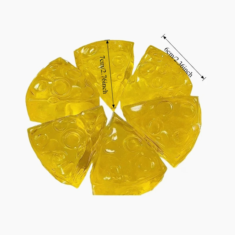 Squishy Honey Cheese Square Squeeze Toys Super Soft Mochi Cheese Fidgets Toys Funny Anti-stress Sensory Toy for Adults Gifts
