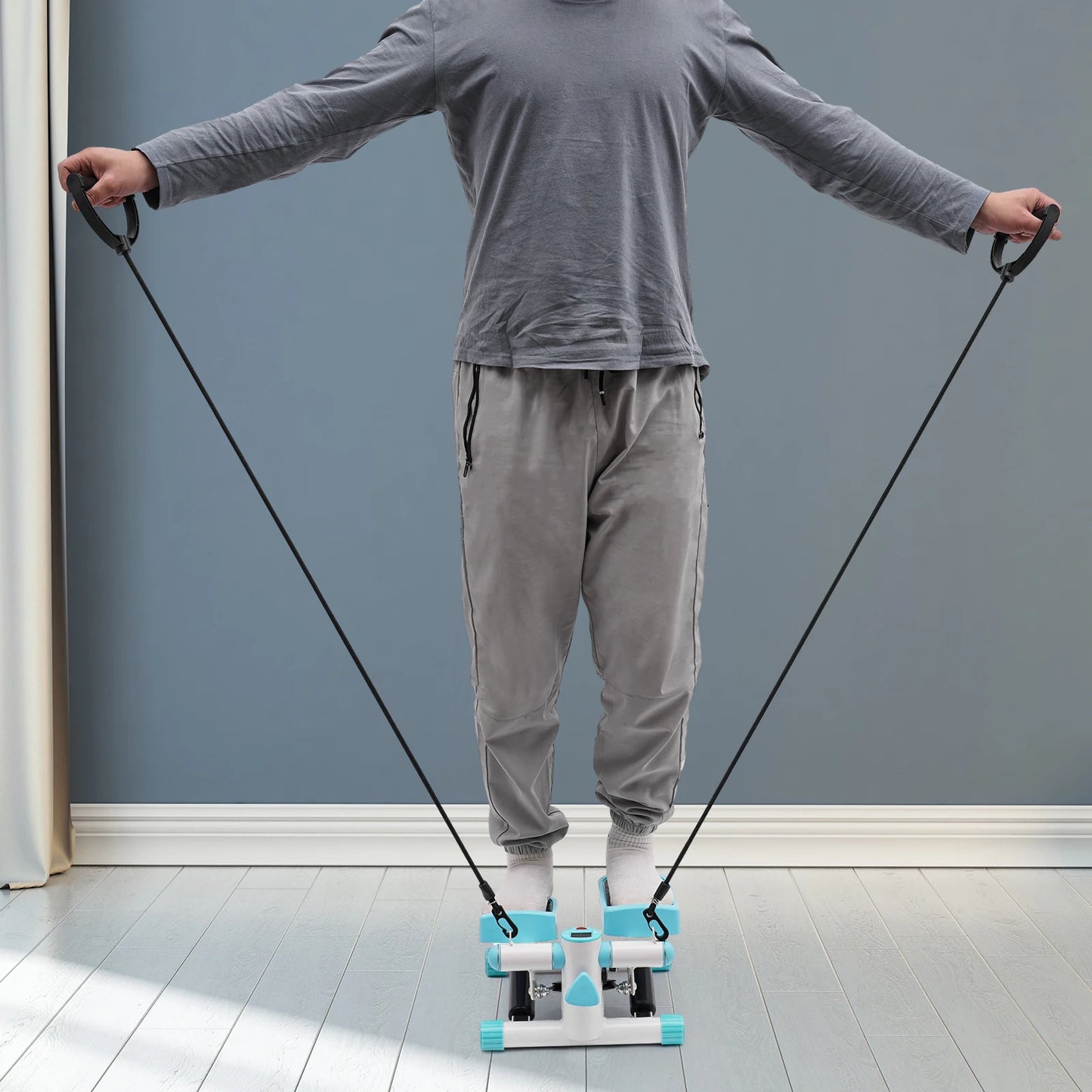 Portable Exercise Stepping Machine Fitness Stepper Fitness Mini Stepper for Home Office Workout Gym