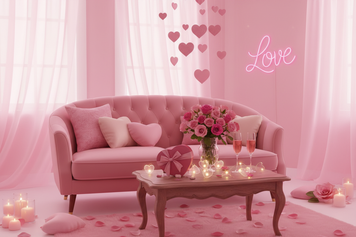 Valentine's Day Love with a pink tone